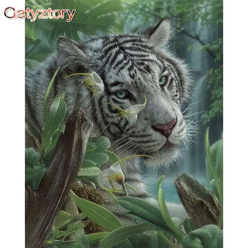 GATYZTORY Frame Painting By Numbers Acrylic Paints Coloring By Numbers Modern Jungle Tiger Number Painting DIY Gift Home Decor
GATYZTORY Frame Painting By Numbers Acrylic Paints Coloring By Numbers Modern Jungle Tiger Number Painting DIY Gift Home Decor