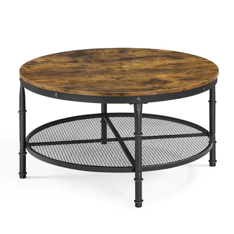 Smilemart Modern Round Metal Coffee Table with Storage Shelf, Rustic Brown coffe table
Smilemart Modern Round Metal Coffee Table with Storage Shelf, Rustic Brown coffe table