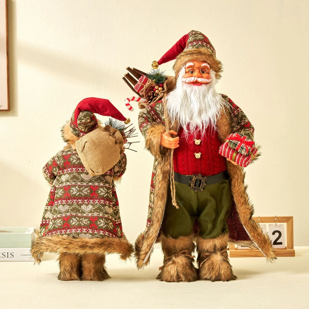 

Merry Christmas Decor For Home 2023 Santa Claus Elk Snowman Doll Oranments Christmas Pendants Kids Naviidad Gift Toy Favor