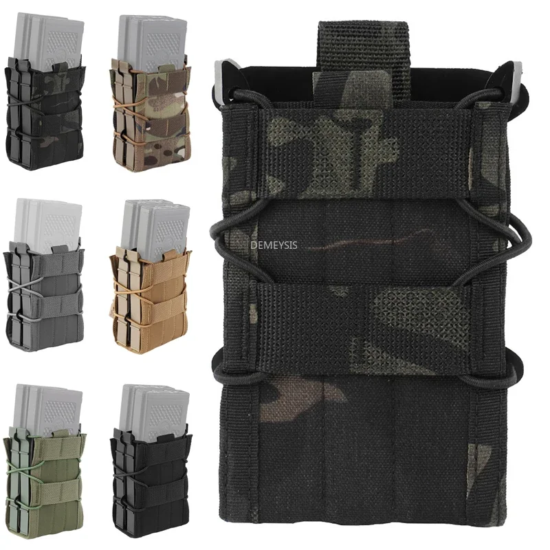 

Shooting 5.56 / 7.62 Double Magazine Pouches Military Tactical CS Combat Molle Mag Holster Pouch for AK AR M4 AR15 Mag Carrier