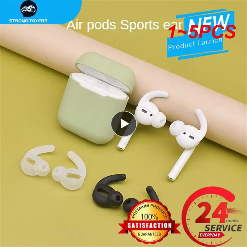 

1~5PCS Earbuds Soft Silicone Cover for Protective Sleeve In-ear Anti-slip with Earhook Tips Earphones