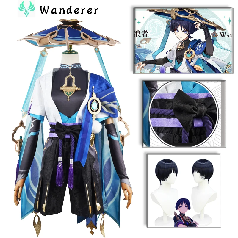 Genshin Impact Scaramouche Wanderer Cosplay Anime Halloween Balladeer Kunikuzushi Bucket Hat Costume Wig Cos Sumeru Anemo Suit
Genshin Impact Scaramouche Wanderer Cosplay Anime Halloween Balladeer Kunikuzushi Bucket Hat Costume Wig Cos Sumeru Anemo Suit