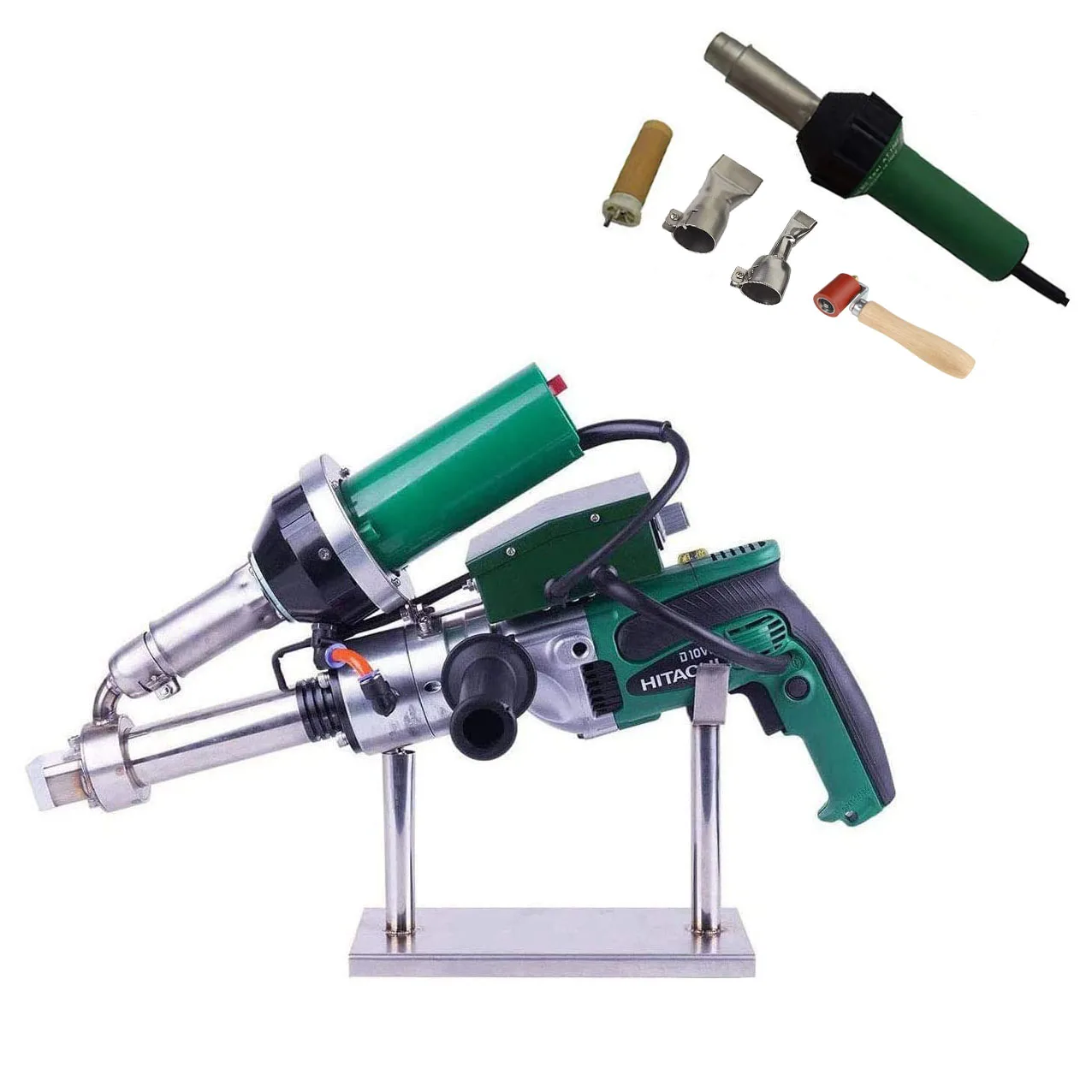 

Professional 1600W Plastic Extruder Welder Hand Extrusion Welding Machine with Heat Gun Kit for PVC PP HDPE LDPE Pipe Membrane