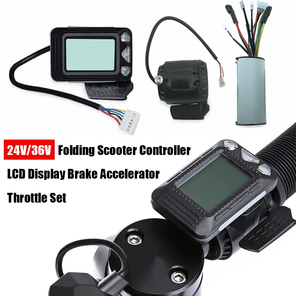 24V/36V Folding Scooter Controller Accessories Carbon Fiber Scooter Controller LCD Display Brake Accelerator Throttle Set
24V/36V Folding Scooter Controller Accessories Carbon Fiber Scooter Controller LCD Display Brake Accelerator Throttle Set