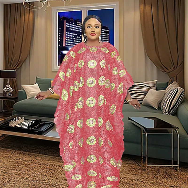Lace African Dresses for Women Summer Elegant African O-neck Half Sleeve Polyester Long Dress Abaya African Clothes Women
Lace African Dresses for Women Summer Elegant African O-neck Half Sleeve Polyester Long Dress Abaya African Clothes Women