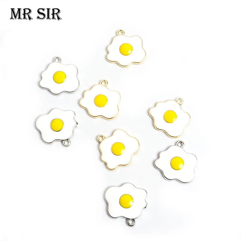 10pcs Enamel Cute Fried Egg Food Charms Pendants for Making Lovely Earrings Necklaces Bracelets Jewelry DIY Accessories Supplies
10pcs Enamel Cute Fried Egg Food Charms Pendants for Making Lovely Earrings Necklaces Bracelets Jewelry DIY Accessories Supplies