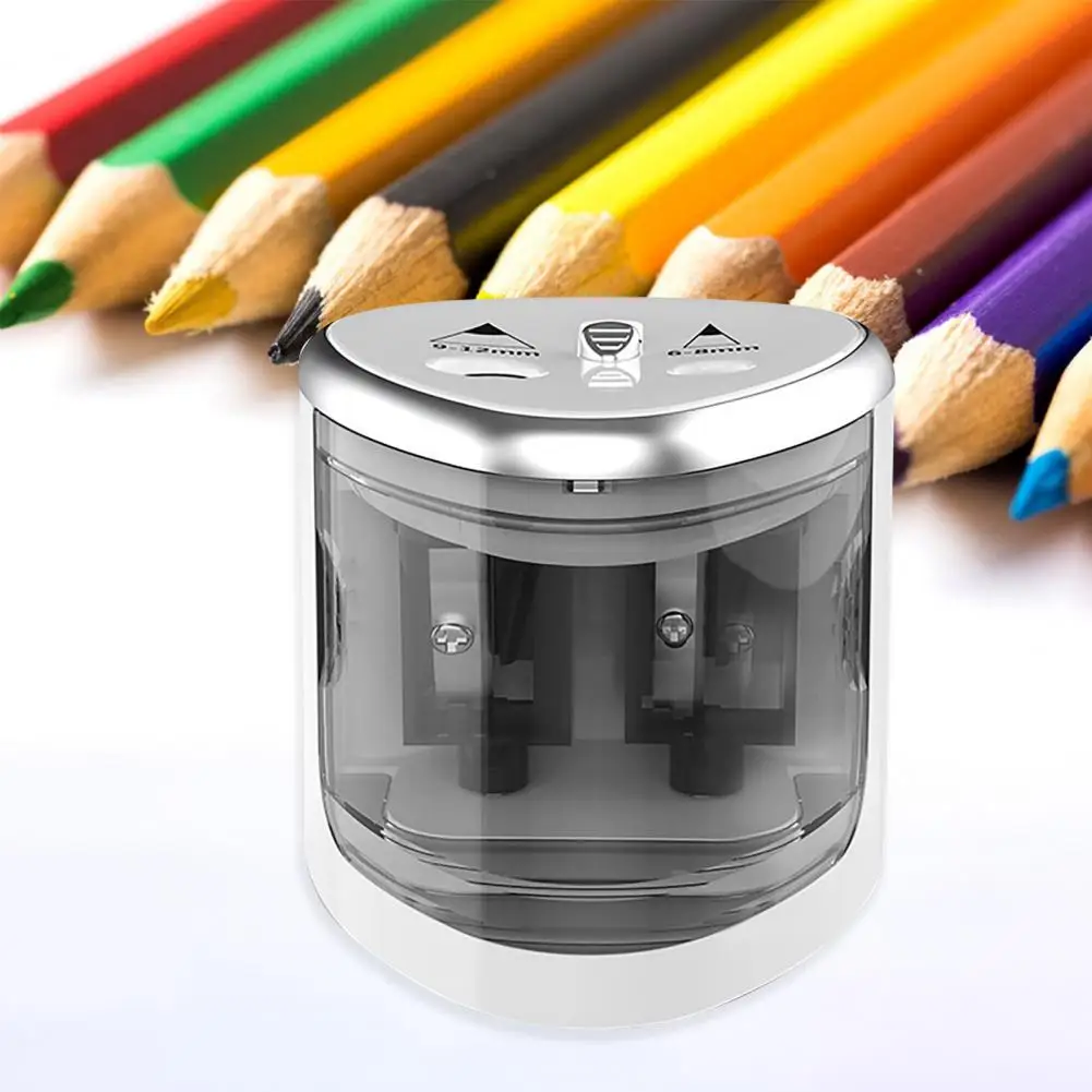 

Splash-proof Pencil Sharpener Compact Dual Hole Pencil Sharpeners for School Office Portable Stationery with Sharp for Kids