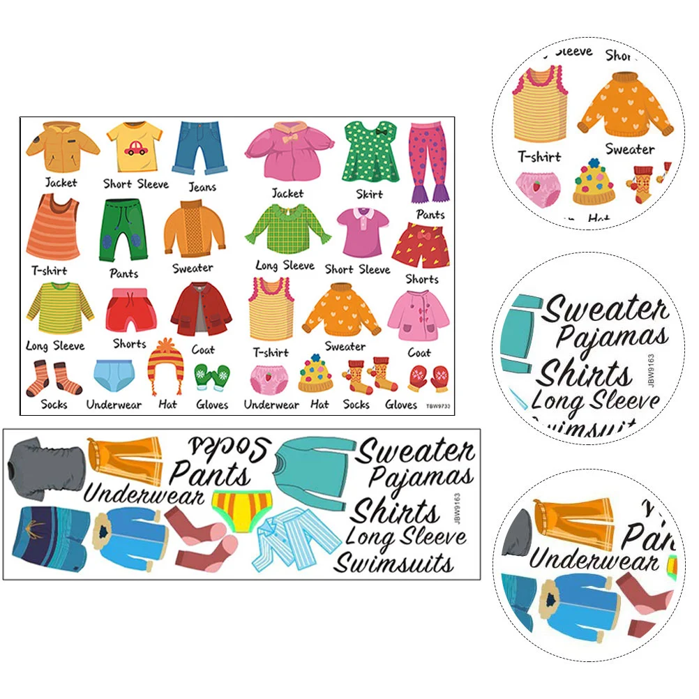 

of Multifunctional Wardrobe Colorful Cartoon Dresser Classification Labels Drawer Labels Boys Clothing Labels