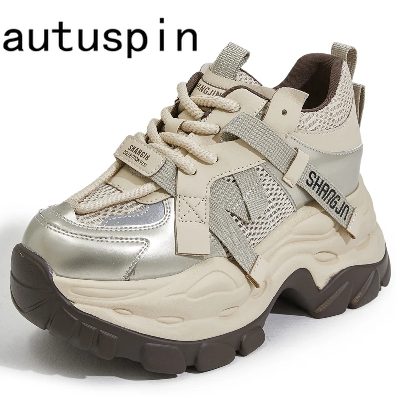 AUTUSPIN Summer Women Platform Sneakers Retro Patchwork Genuine Leather Ladies Shoes Daily Casual Brand Chunky Sport Sneaker
AUTUSPIN Summer Women Platform Sneakers Retro Patchwork Genuine Leather Ladies Shoes Daily Casual Brand Chunky Sport Sneaker