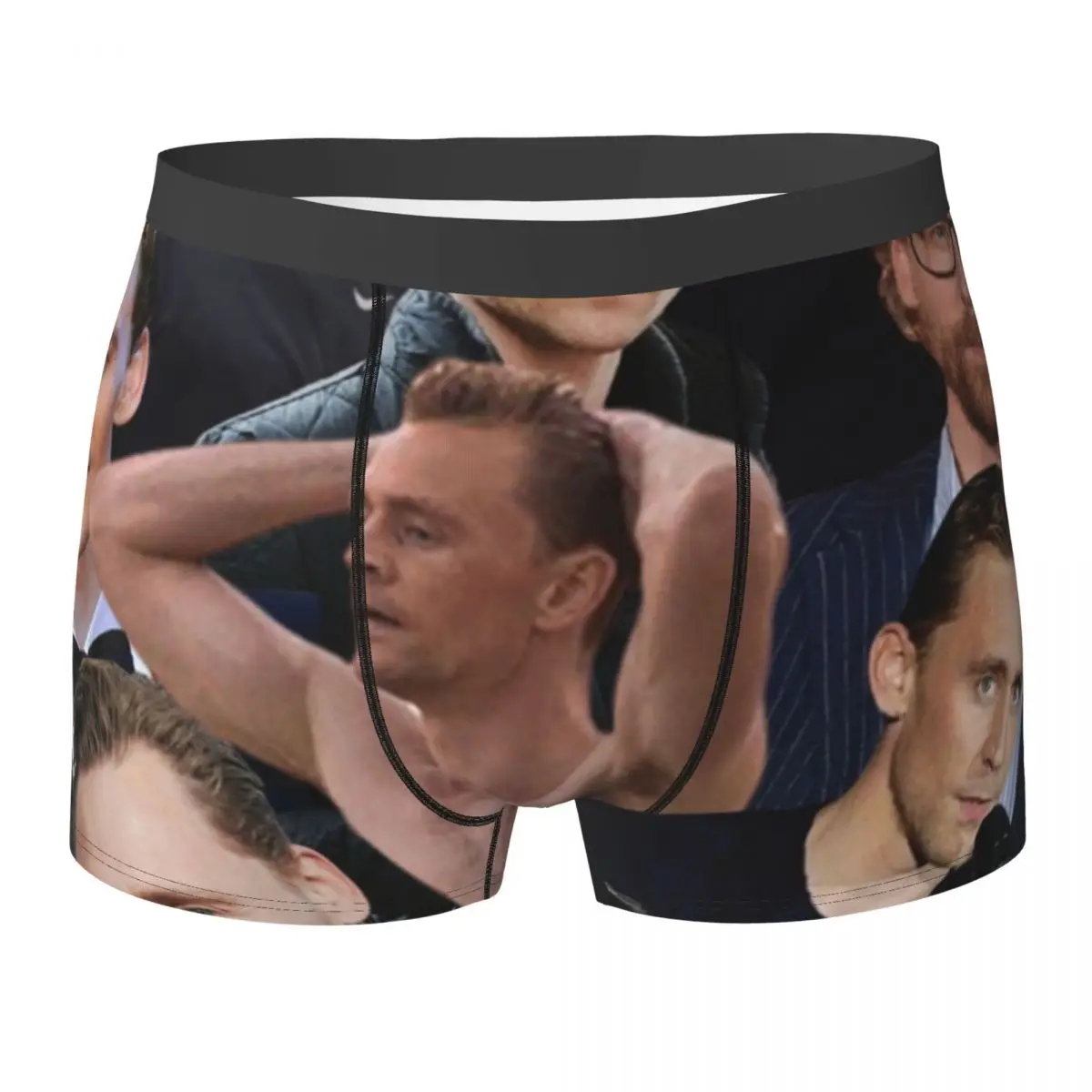 

Boxer Underpants Shorts Tom Hiddleston Photo Collage Panties Male Soft Underwear for Homme Man Gift Ropa Interior Hombre Slip