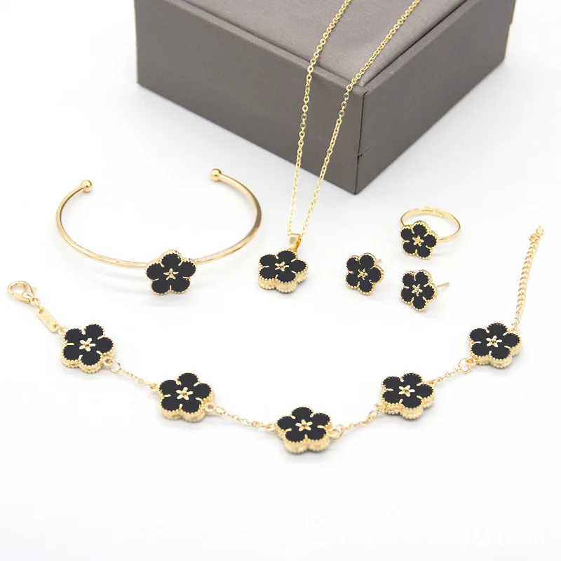 G&D 5pcs/Set Red Flower Pattern Designer Women Jewelry Set for Women Flower Bridesmaid Gift Earrings Set Necklace Accessories
G&D 5pcs/Set Red Flower Pattern Designer Women Jewelry Set for Women Flower Bridesmaid Gift Earrings Set Necklace Accessories