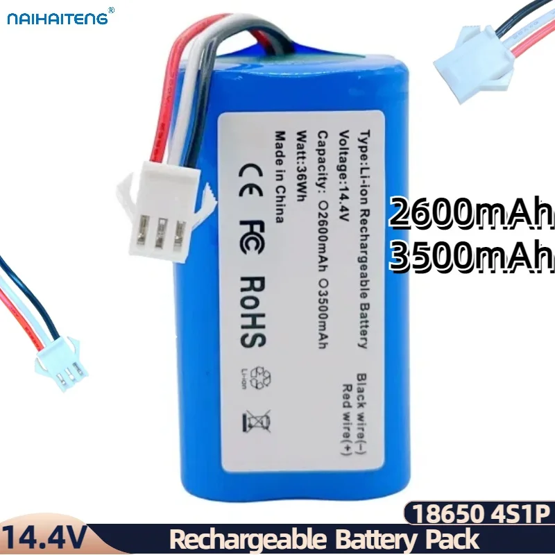 

14.4V 14.8V 2600mAh 3500mAh For Ropo Glass 2 Robot Vacuum Cleaners Spare Cylindrical Rechargeable Li-ion Battery Pack Wholesale