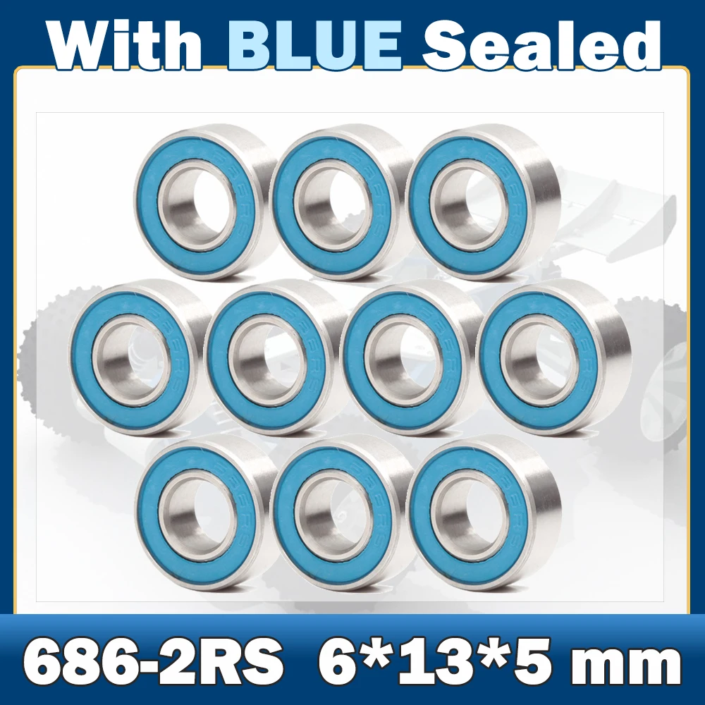 686-2RS Bearing ABEC-7 ( 10 PCS ) 6*13*5 mm Miniature 686RS Ball Bearings 618/6RS Blue Sealed 686 2RS Rulman
686-2RS Bearing ABEC-7 ( 10 PCS ) 6*13*5 mm Miniature 686RS Ball Bearings 618/6RS Blue Sealed 686 2RS Rulman