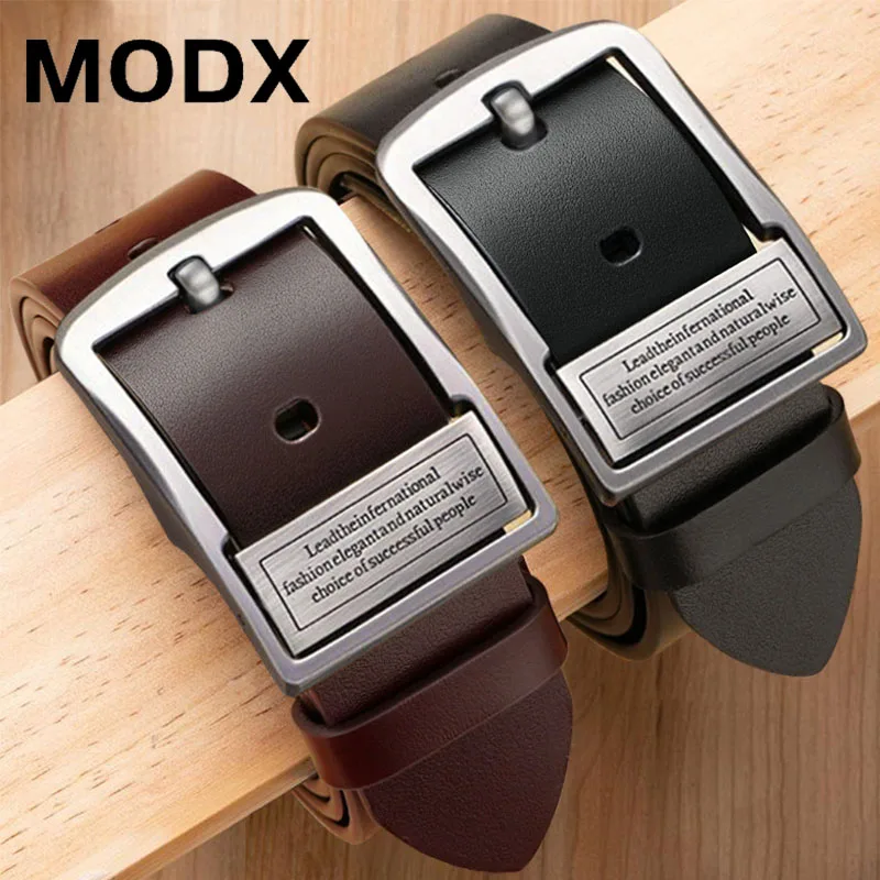 

MODX Men`s Fashion Automatic Buckle Leather luxury Designer Male belt Waist Strap Belts for Men ceinture homme cinturon