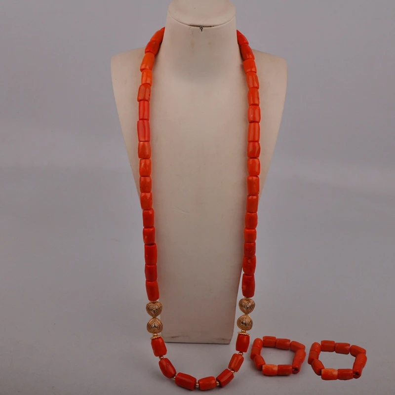 40inches Orange Coral Jewelry Set for Men Nigerian Wedding Groom Jewelry 23-526AK
40inches Orange Coral Jewelry Set for Men Nigerian Wedding Groom Jewelry 23-526AK