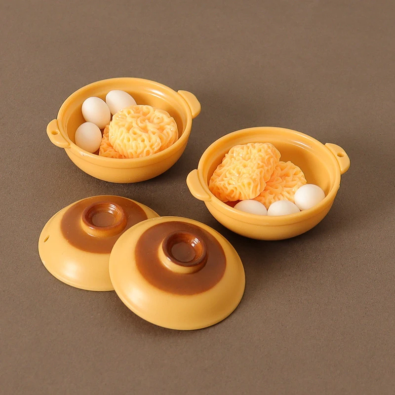 

1:12 Dollhouse Miniature Pots Casserole Egg Instant Noodles Food Set Kitchen Model Doll Living Scene Decor Toy