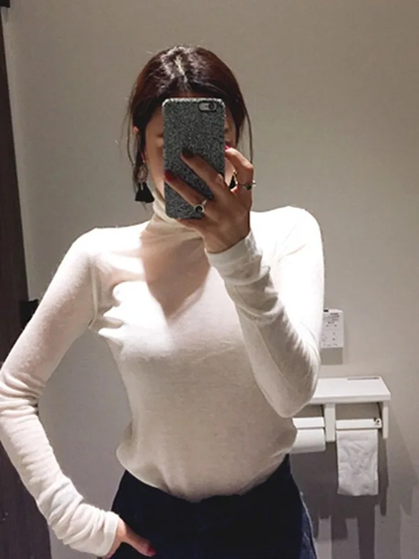 Women Sexy Tops Slim Fit Versatile Spicy Girl Perspective High Collar Long Sleeve Bottom Shirt T-shirt Fashion Autumn Top J175
Women Sexy Tops Slim Fit Versatile Spicy Girl Perspective High Collar Long Sleeve Bottom Shirt T-shirt Fashion Autumn Top J175