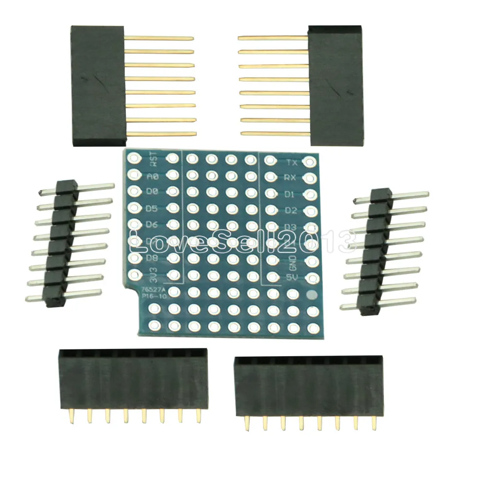 

1PCS X ProtoBoard Shield for WeMos D1 Mini Double Sided Perf Extension Board Compatible for Arduino