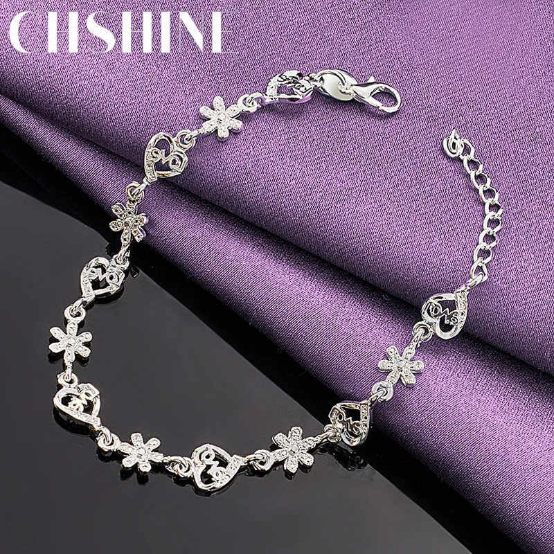 CHSHINE 925 Sterling Silver Charm Geometric Accessories Bracelet for Women Wedding Party high quality Fashion Jewelry Gifts
CHSHINE 925 Sterling Silver Charm Geometric Accessories Bracelet for Women Wedding Party high quality Fashion Jewelry Gifts