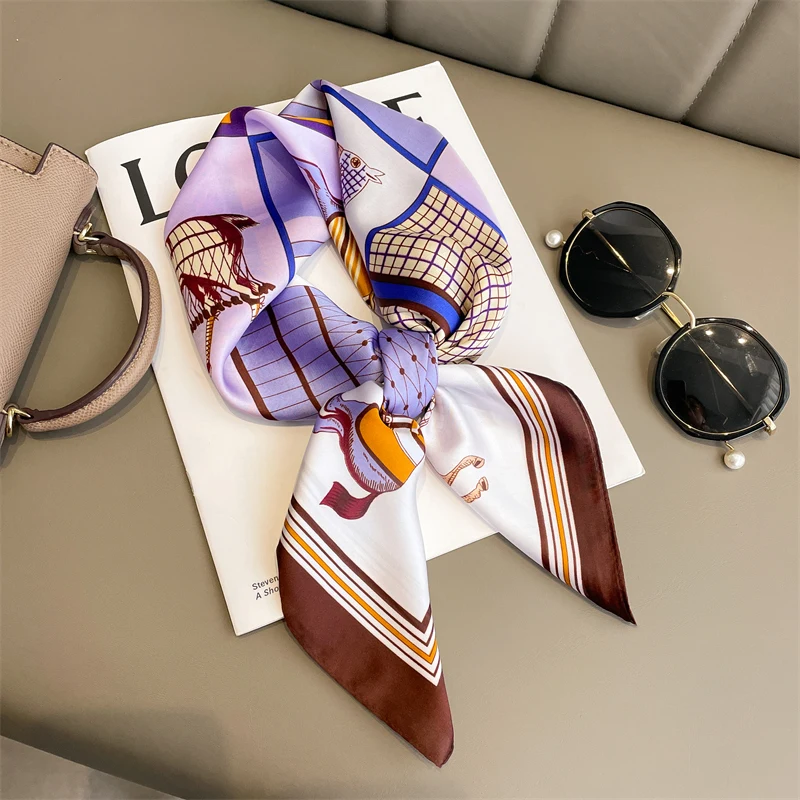 Luxury Print Silk Square Scarf Women Spring Neck Tie Shawl Wraps Female 70cm Hair Hand Wrist Headkercheif Hijab Bandana 2022
Luxury Print Silk Square Scarf Women Spring Neck Tie Shawl Wraps Female 70cm Hair Hand Wrist Headkercheif Hijab Bandana 2022