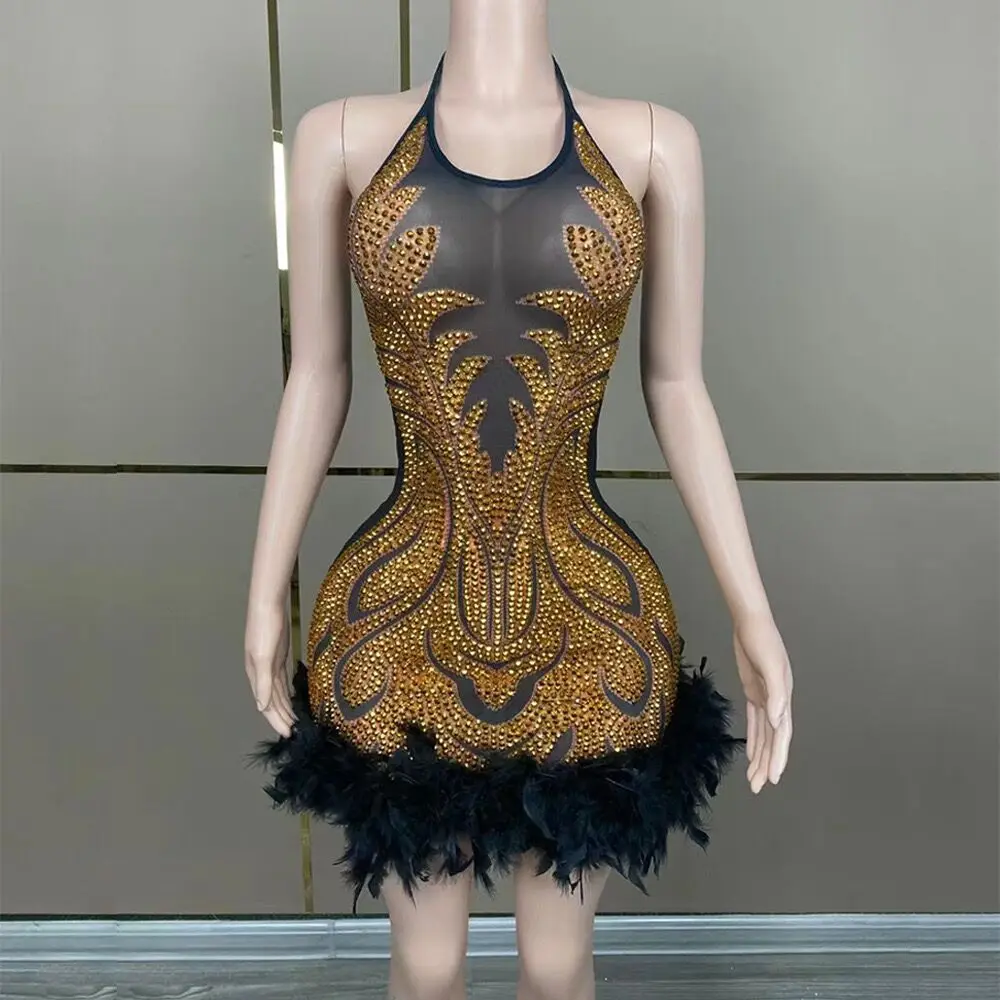 Black Mesh Feather Sexy Backless Sheath Mini Dress Birthday Evening Party Celebrate Costume Nightclub Singer Dancer Stage outfit
Black Mesh Feather Sexy Backless Sheath Mini Dress Birthday Evening Party Celebrate Costume Nightclub Singer Dancer Stage outfit