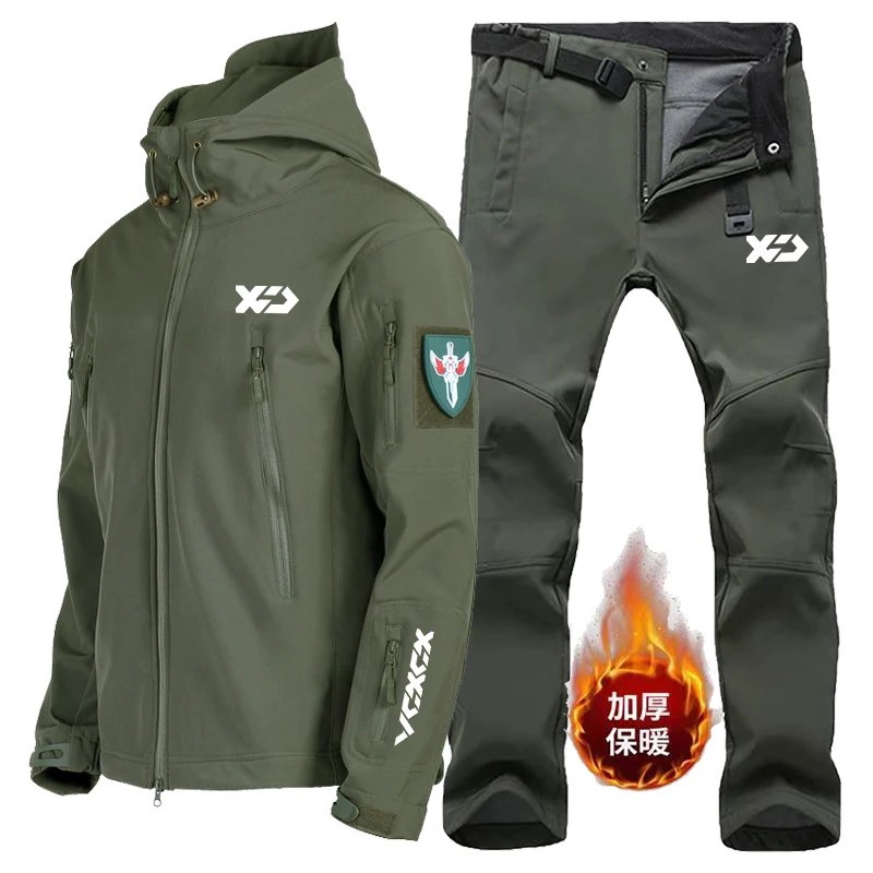 New Men's Fishing Suits Winter Shark Skin Soft Shell Fleece Thick Mountaineering Camping Clothes Tactics Training Waterproof Set
New Men's Fishing Suits Winter Shark Skin Soft Shell Fleece Thick Mountaineering Camping Clothes Tactics Training Waterproof Set