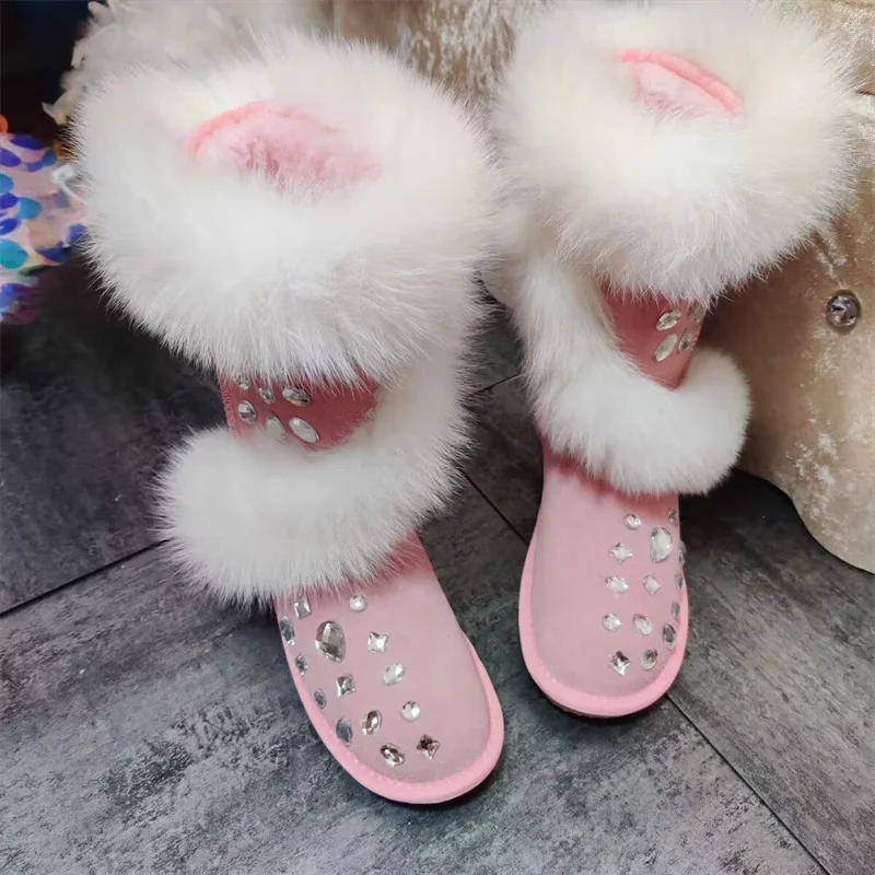 Sweet fur one-piece boots handmade custom casual plus fleece warm fox hair boots rhineau women's large size 35-44
Sweet fur one-piece boots handmade custom casual plus fleece warm fox hair boots rhineau women's large size 35-44