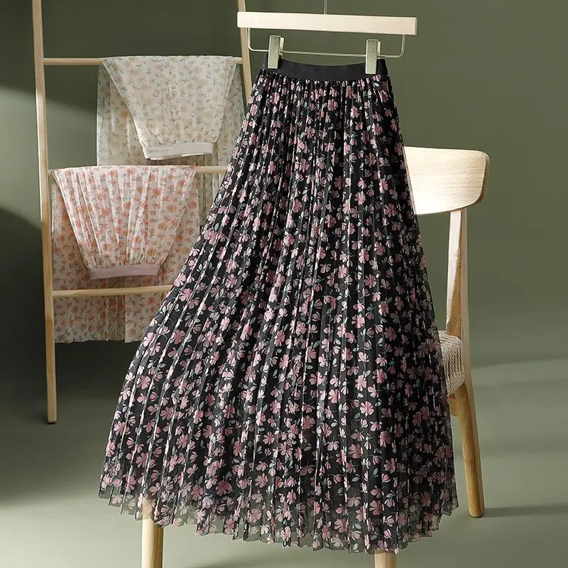 Fashion Long Pleated Mesh Skirt Harajuku Kawaii Y2k Midi Maxi Tulle Spring Autumn A Line High Waist Streetwear Skirts F202
Fashion Long Pleated Mesh Skirt Harajuku Kawaii Y2k Midi Maxi Tulle Spring Autumn A Line High Waist Streetwear Skirts F202