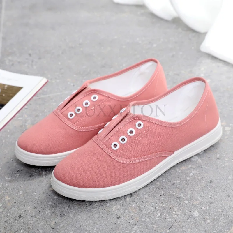 Zapatos De Mujer Women Cute Sweet White Canvas Slip on Shoes Ladies Casual Anti Skid Black Shoes Leisure Pink Flats
Zapatos De Mujer Women Cute Sweet White Canvas Slip on Shoes Ladies Casual Anti Skid Black Shoes Leisure Pink Flats