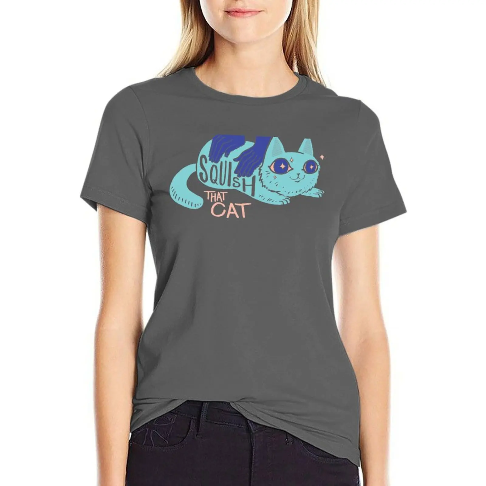 Squish that Cat! T-Shirt workout shirts for Women loose fit cropped t shirts for Women
Squish that Cat! T-Shirt workout shirts for Women loose fit cropped t shirts for Women