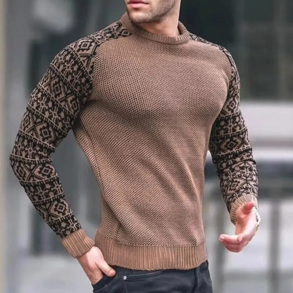 Winter Men's Knitted Sweater European and American men's fashion waffle top knit long sleeve round neck slim multicolor pullover
Winter Men's Knitted Sweater European and American men's fashion waffle top knit long sleeve round neck slim multicolor pullover