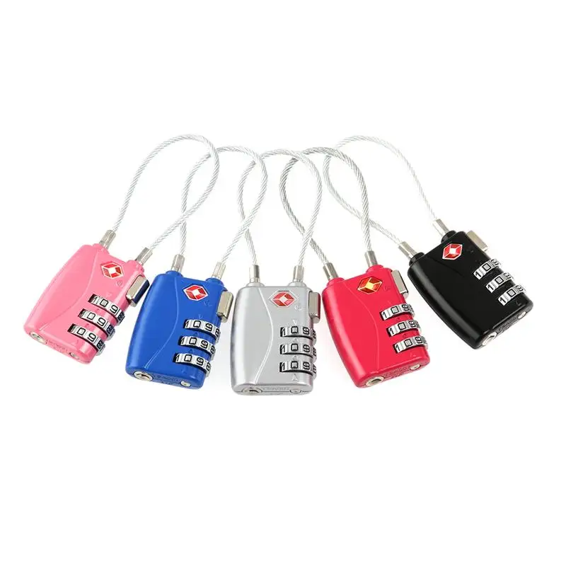 5 Colors TSA Approved Security Cable Luggage Locks 3-Digit Combination Password Locks Padlocks (Black+Silve+Rosy+Pink+Blue)
5 Colors TSA Approved Security Cable Luggage Locks 3-Digit Combination Password Locks Padlocks (Black+Silve+Rosy+Pink+Blue)