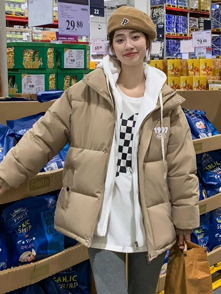 2023 Winter Short Puffer Jacket Women Korean Fake Two Pieces Thickened Loose Padded Coat Female Hooded Casual Parkas
2023 Winter Short Puffer Jacket Women Korean Fake Two Pieces Thickened Loose Padded Coat Female Hooded Casual Parkas