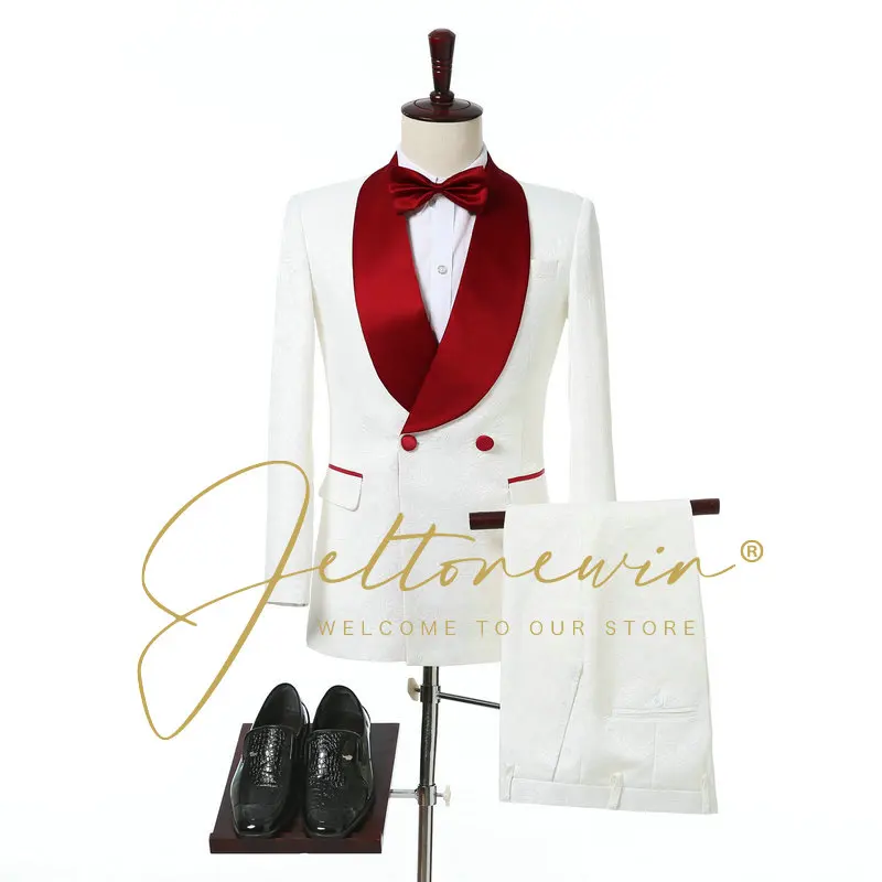 2022 Jacquard Men's 2 Pieces Set Suits Formal Wedding Tuxedos Blazer Slim Fit Groomsmens Dress Suits For Men Costume Homme
2022 Jacquard Men's 2 Pieces Set Suits Formal Wedding Tuxedos Blazer Slim Fit Groomsmens Dress Suits For Men Costume Homme