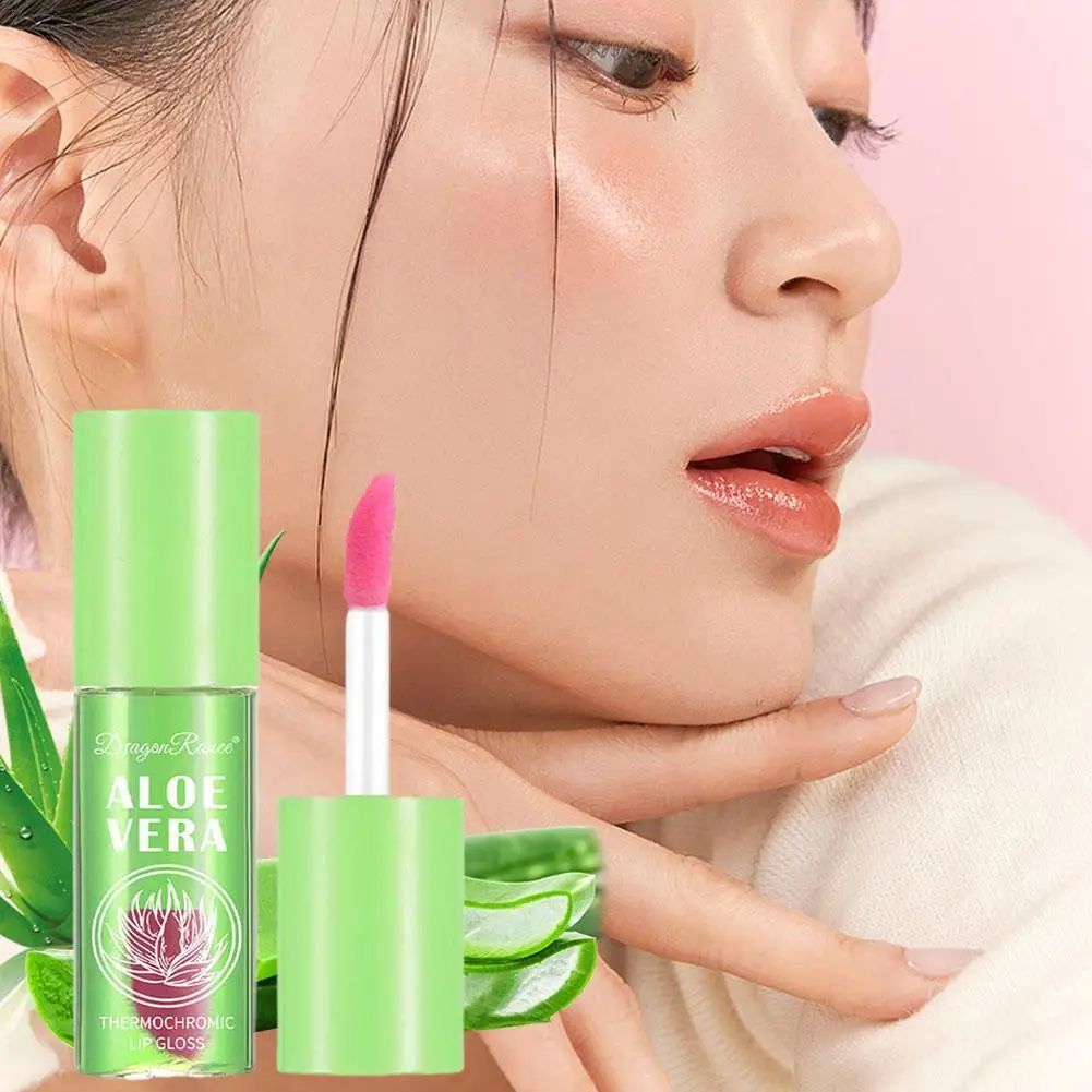 

Waterproof Moisturizing Natural Aloe Essence Lip Gloss Changable Color Long Lasting Repairing Lip Fine Lines Makeup Cosmetics