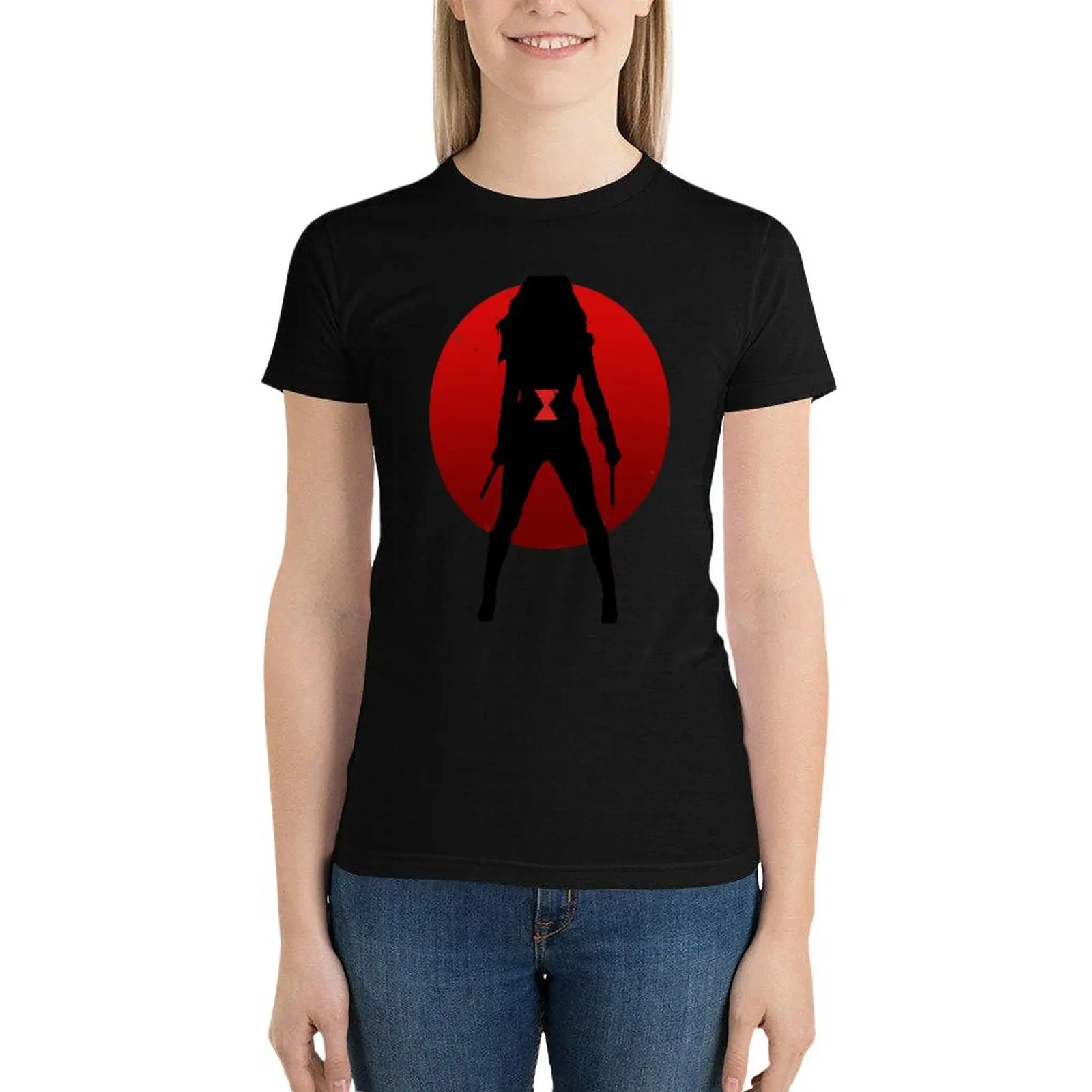 Widow Silhouette Emblem T-Shirt female lady clothes new edition t shirts for Women
Widow Silhouette Emblem T-Shirt female lady clothes new edition t shirts for Women