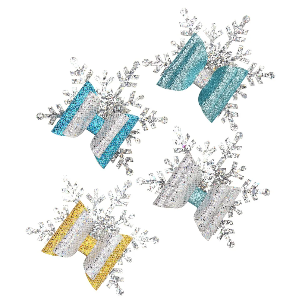 4pcs Christmas Hair Bows, Sequins Snowflake Bowknot Holiday Clips Party Headwear for Kids
4pcs Christmas Hair Bows, Sequins Snowflake Bowknot Holiday Clips Party Headwear for Kids