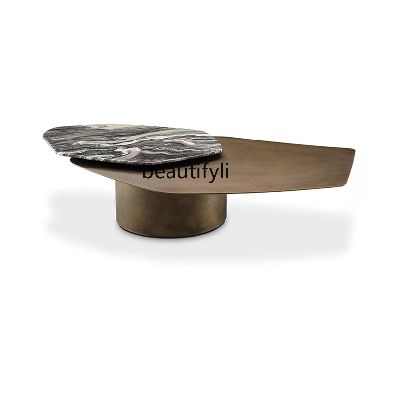 Light Luxury Natural Marble Living Room Stainless Steel Tea Table Designer Model Combination Rotating Tea Table
Light Luxury Natural Marble Living Room Stainless Steel Tea Table Designer Model Combination Rotating Tea Table