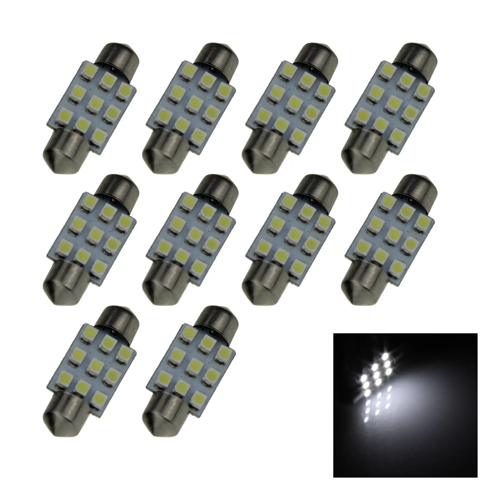 10x белая Автоматическая 36 мм гирлянда лампа номерной знак светильник 9 излучателей 1210 SMD СВЕТОДИОДНЫЙ 6423
10x белая Автоматическая 36 мм гирлянда лампа номерной знак светильник 9 излучателей 1210 SMD СВЕТОДИОДНЫЙ 6423