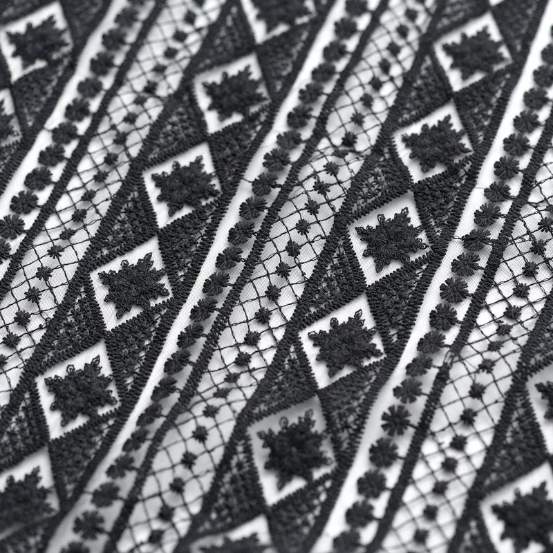 Gauze Cloth Black Embroidery Lace Fabric Skirt Top Clothes Fabric Tablecloth Handmade Cloth
Gauze Cloth Black Embroidery Lace Fabric Skirt Top Clothes Fabric Tablecloth Handmade Cloth