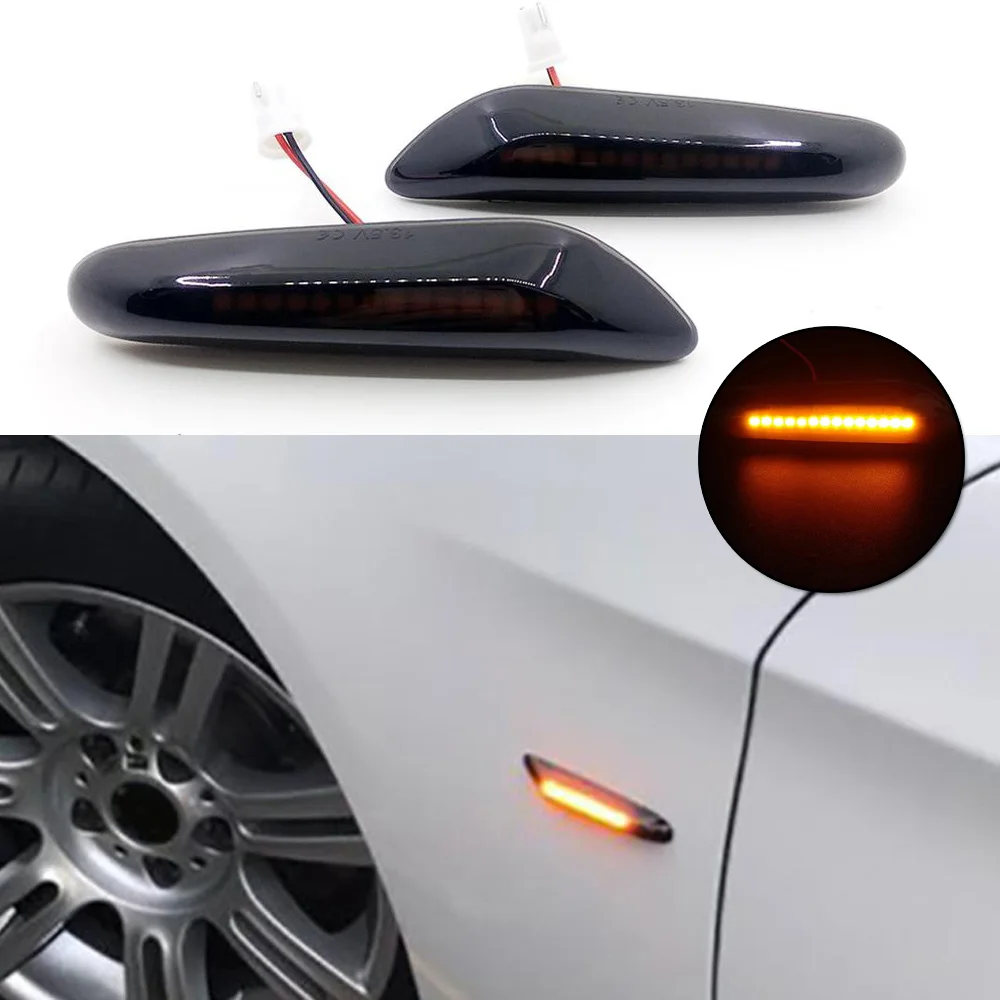 A Pair Dynamic Flowing LED Turn Signal Smoke Lens Dynamic LED Turn Signal Side Marker Light For For For BMW X3 X1 E60 E46 E90
A Pair Dynamic Flowing LED Turn Signal Smoke Lens Dynamic LED Turn Signal Side Marker Light For For For BMW X3 X1 E60 E46 E90