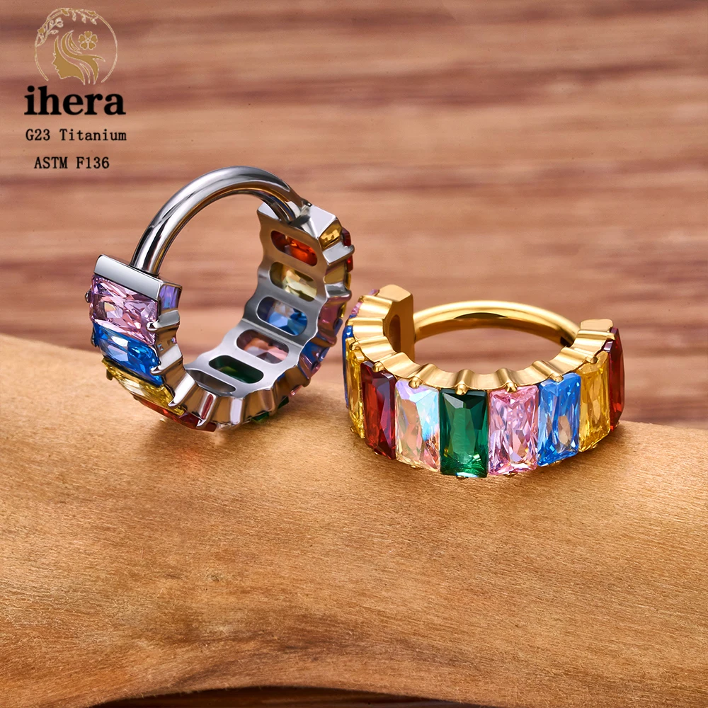 Boucles d'Oreilles Rondes en Titane G23 pour Femme, Clip Brcorporelle, Piercing, Tragus, Cartilage, Helix, Accessoires Bijoux, 16G 4