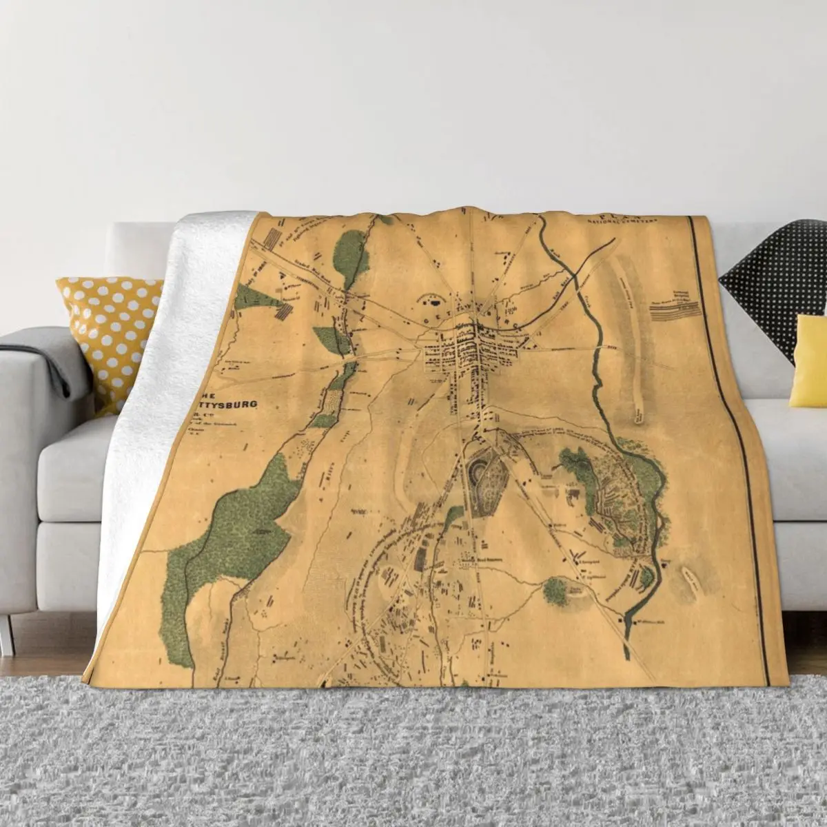 Vintage Battle of Gettysburg Map (1864) Throw Blanket Heavy Plaid on the sofa Blankets
Vintage Battle of Gettysburg Map (1864) Throw Blanket Heavy Plaid on the sofa Blankets