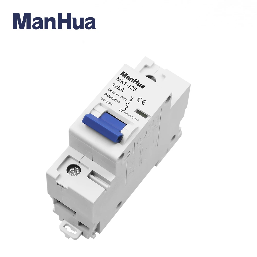 ManHua MK1-125 125A 100A 80A 230V 1P Din Rail Miniature Circuit Breaker Overload and Short Circuit Protection
ManHua MK1-125 125A 100A 80A 230V 1P Din Rail Miniature Circuit Breaker Overload and Short Circuit Protection