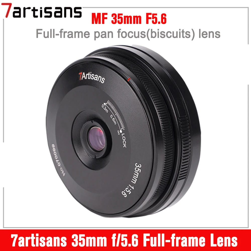 

7artisans 35mm F5.6 Full Frame Lens Wide-angle Large Aperture Manual Focus Prime Lens for Sony E Nikon Z Canon R L Mount Camera