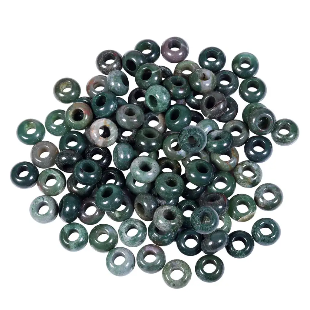 TUMBEELLUWA 20Pcs/Lot 14x8mm Indian Agate Large Hole Beads Natural Gemstone Loose Spacer Beads For Jewelry Making DIY Crafts
TUMBEELLUWA 20Pcs/Lot 14x8mm Indian Agate Large Hole Beads Natural Gemstone Loose Spacer Beads For Jewelry Making DIY Crafts