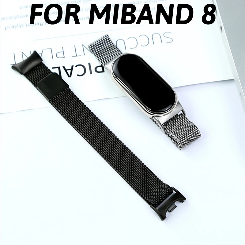 

Milan Magnetic Strap for XiaoMi Band 8 Wrist Bracelet Stainless Steel Interface Replacement Watchband MiBand 8 Strap Wristband