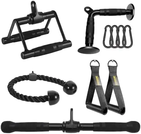 DYNASQUARE Tricep Press Down Cable Machine Attachment, LAT Pulldown Attachments, Home Gym Accessories, Double D Handle, V-Shaped
DYNASQUARE Tricep Press Down Cable Machine Attachment, LAT Pulldown Attachments, Home Gym Accessories, Double D Handle, V-Shaped