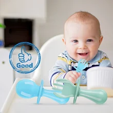 2 Pcs Baby Silicone Soft Spoon Training Feeding Spoons for Children Kids Infants Temperature Sensing Learning Lunch Eating Fork 
2 Pcs Baby Silicone Soft Spoon Training Feeding Spoons for Children Kids Infants Temperature Sensing Learning Lunch Eating Fork