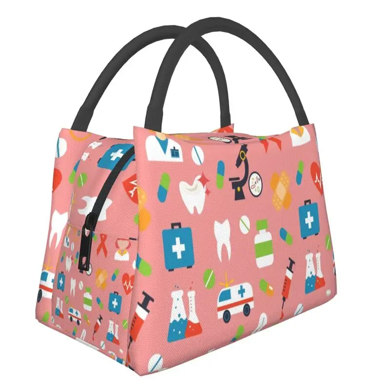 Pink Nurse Pattern Portable Lunch Box for Women Leakproof Cooler Thermal Food Insulated Lunch Bag Travel Work Pinic Container
Pink Nurse Pattern Portable Lunch Box for Women Leakproof Cooler Thermal Food Insulated Lunch Bag Travel Work Pinic Container